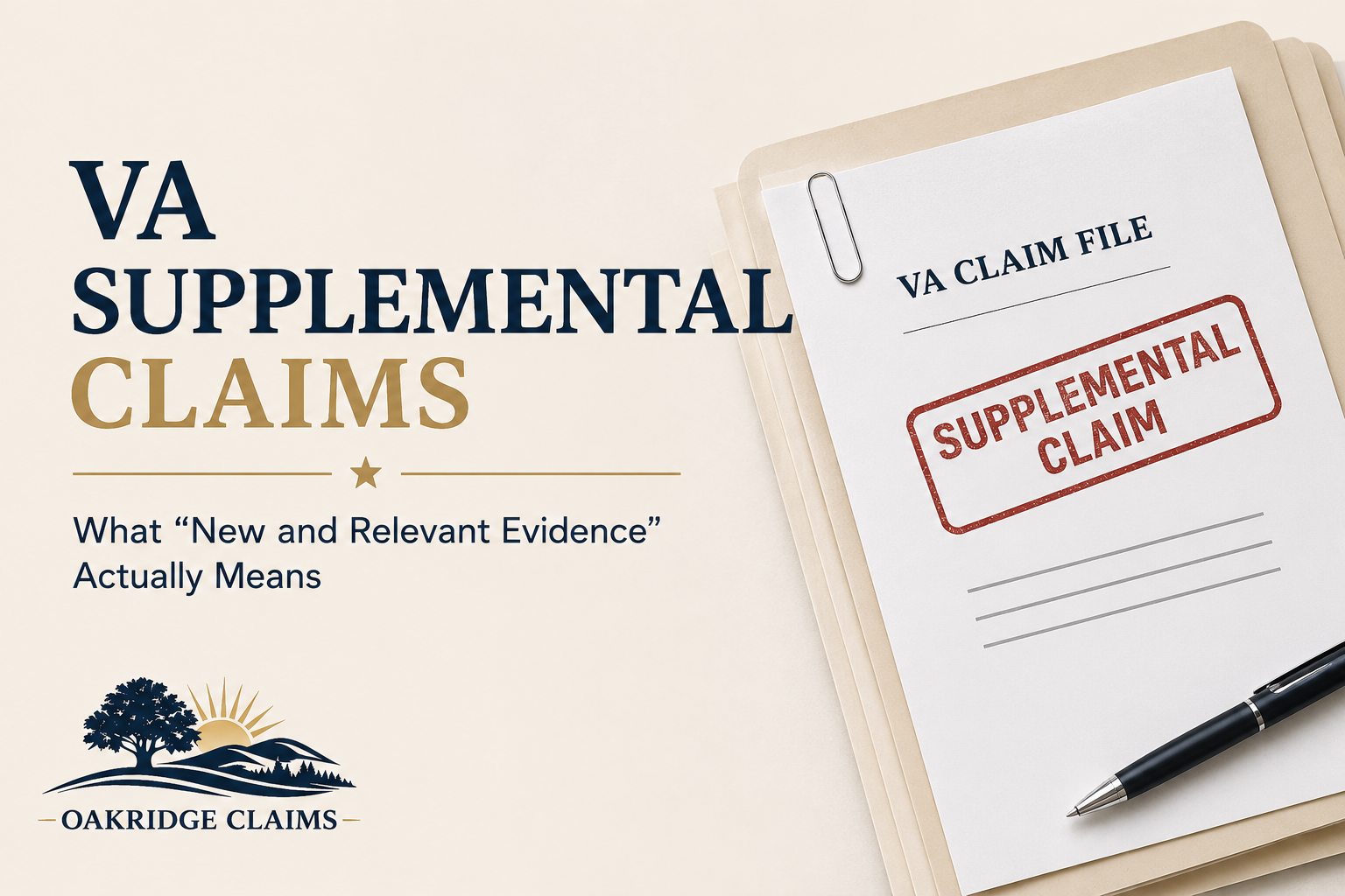 VA Supplemental Claims: What “New and Relevant Evidence” Actually Means