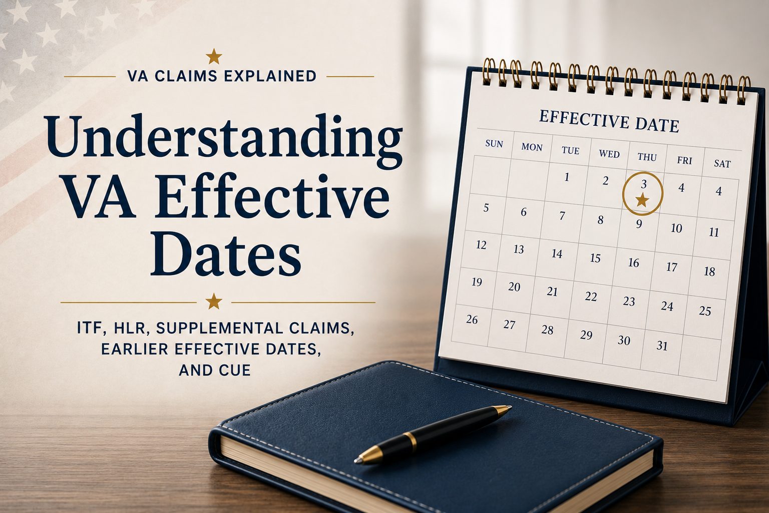 Understanding VA Effective Dates: ITF, HLR, Supplemental Claims, Earlier Effective Dates, and CUE